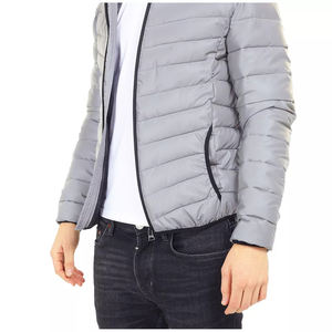 Vente en gros de haute qualité personnalisé léger élégant doudoune pour hommes bulle style toile tissu haute rue col montant - Product Image 5