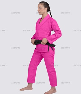 Pink jiu jitsu gi pour femmes sur mesure bjj gi avec finition de haute qualité conception de motif précis sur le prix bon marché meilleur gi - Product Image 3