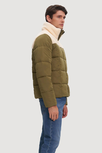 Chaqueta acolchada de Sherpa Barry personalizada, puños acanalados con cierre de cremallera, 2 bolsillos laterales con cremallera, ropa de abrigo cálida y elegante para invierno, piel - Product Image 4