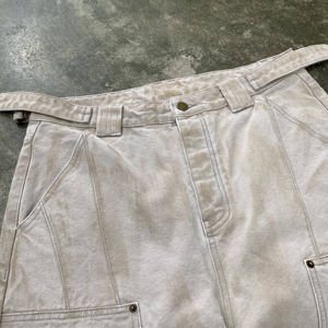 Jeans en denim selvedge de style japonais personnalisé pour homme, lavage vintage, jambe droite ample, jeans patchwork baggy pour homme - Product Image 6