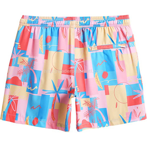 Service OEM – Nouveaux shorts de bain décontractés pour hommes, haute qualité, séchage rapide, écologiques, imperméables, respirants, avec logo personnalisé par sublimation - Product Image 2