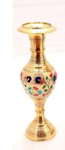 Florero de latón de alta calidad, pavo real grabado, multicolor con acabado pulido para mesa, decoración del hogar y decoración de mesa - Product Image 5