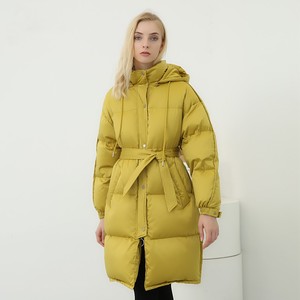 Chaqueta Acolchada con Capucha, Relleno de Poliéster, Informal, Impermeable, Abrigada para Invierno, de Alta Calidad, Larga, para Mujer - Product Image 4