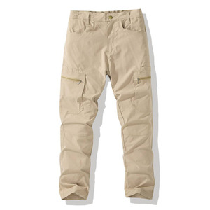 กางเกงคาร์โก้ผ้าฝ้าย100% ลำลองสำหรับผู้ชายแห้งเร็วธรรมดาน้ำหนักเบาใส่สบายทรงหลวมใส่สบาย - Product Image 5