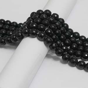 Beadsnfashion 10mm Zed Cut Round <b>Beads</b> in Black/<b>Red</b> for DIY Jewelry Bracelet and Necklace Making - Product Image 4