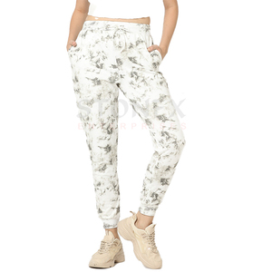 Pantalon de survêtement taille haute sur mesure pour femmes léger Tie Dye Design nouveauté décoration de poche de pantalon de sueur en toile pour - Product Image 1