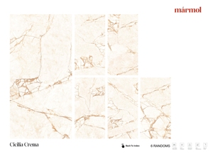CICILIA CREMA 600x1200mm moderne Europe Style solide carreaux de mur en porcelaine émaillée anti-dérapant finition brillante intérieur chambres maison - Product Image 2