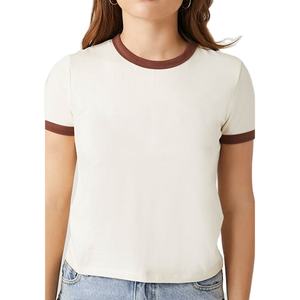 Camisetas de Moda al por Mayor OEM 2026, Camisetas de Verano para Mujer, 100% Algodón, Estilo Urbano, Corte Ajustado, Transpirables - Product Image 6