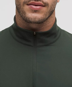 Sweat-shirt à col rond à fermeture éclair sur le devant, coupe décontractée unique, de qualité supérieure, pour hommes, style urbain, tissu doux, chaud et léger - Product Image 4