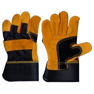 Gants de sport de protection contre les chocs de la meilleure qualité Gants de travail en cuir de vachette fendu et résistants aux coupures pour la sécurité - Product Image 5