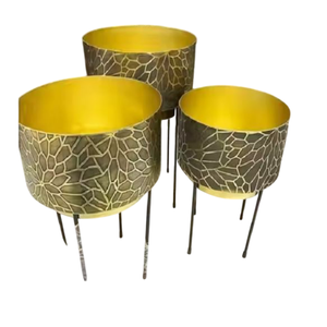 Vente chaude forme personnalisée Mini support en fer Pots de fleurs jardinière plus grande qualité plantes en métal et Pots d'herbes pour la décoration de jardin - Product Image 2