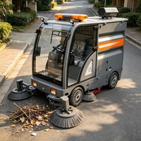 Balayeuse électrique autoportée ZMT E-87 G40, 4 balais, largeur de balayage 2200 mm, robuste, bac à déchets 240 L, capacité de montée 30° pour usine