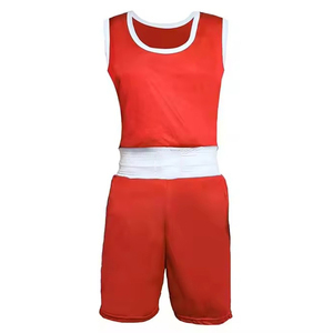 Fabricación profesional Uniforme de boxeo cómodo 100% Poliéster Nuevo diseño Uniforme de boxeo Bajo MOQ - Product Image 4