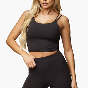 ชุดชั้นในโยคะแบบไร้สายหลัง แห้งเร็ว กันกระแทก แผ่นรองหน้าอกแบบบาง สายไขว้หลังสวย บราออกกำลังกาย - Product Image 3