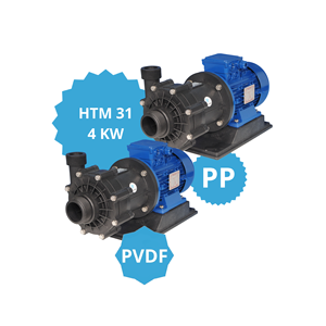 Pompe centrifughe mag drive modello ht2 31 PP PVDF con motore 4kw IEC 112 con flange realizzate con pompa dell'acqua in plastica - Product Image 1