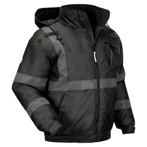 Chaqueta DE SEGURIDAD bordada personalizada con impresión de logotipo reflectante de alta visibilidad ropa de trabajo al aire libre OEM ODM proveedor de fábrica - Product Image 2