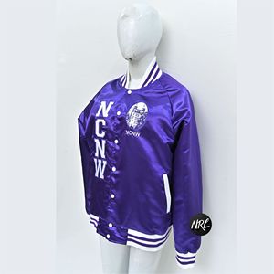 OEM Design Streetwear Baseball Polyester <b>Jacket</b> Men Chenille Embroidery High Quality Custom Fashion Trendy Double Breasted - Product Image 2