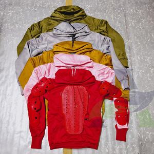 Nouveau sweat à capuche de moto vert olive, sweat à capuche de moto renforcé en aramide, sweat à capuche de moto blindé avec rembourrage rouge, sweat à capuche de moto protecteur - Product Image 2