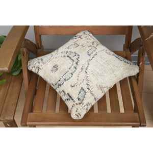 หมอนถักไหมพรมขนแกะสีเบจ14x14นิ้วดีไซน์เรียบง่ายลายวินเทจสี่เหลี่ยมแบบพกพาสำหรับพื้นเครื่องนอนสำหรับคริสต์มาส - Product Image 4