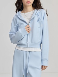 ชุดวอร์มลำลองสำหรับผู้หญิงชุดออกกำลังกายกลางแจ้งมีฮู้ด2ชิ้นสำหรับฤดูใบไม้ร่วงฤดูหนาว - Product Image 6