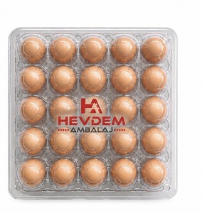Hevdem Ambalaj - Bandeja Transparente para Huevos de PET con 30 Cavidades, Desechable, Impresión Personalizada, Inserto de Embalaje de Diyabakir - Product Image 1