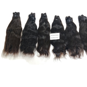 Extensions de cheveux humains vierges indiens 100 % non traités, ondulés, alignés sur les cuticules, naturels, à ondulations profondes, vente en gros - Product Image 4