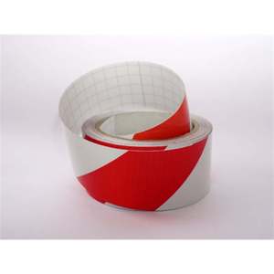 Warning Reflective <b>Tape</b> 5 cm X 10 m Red and <b>White</b> - Product Image 2