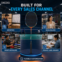 Raqueta de Bádminton Profesional de Fibra de Carbono, Marco Rígido, Potencia de Golpe, OEM, ODM, Personalizada, Venta al Por Mayor, Europa, América, Sudeste Asiático