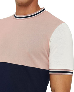 T-shirt uni en coton à col montant et à épaules tombantes OEM T-shirts en coton respirant à motif personnalisé pour hommes - Product Image 6
