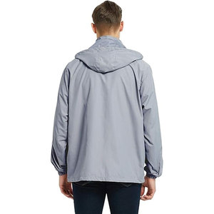 Veste de survêtement en nylon avec logo brodé personnalisé, fermeture éclair, veste softshell vierge, coupe-vent, veste pour homme, vestes pour homme - Product Image 3