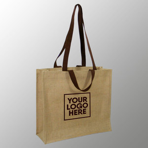 Bolsa de yute con asas largas y cortas de algodón - Product Image 2