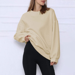 Venta caliente mujeres de gran tamaño Casual Streetwear estilo Hip Hop tela de lana ropa de invierno pulóver sudaderas logotipo frontal 2025 - Product Image 5