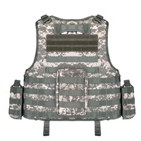Gilet de sécurité personnalisé en polyester doré unisexe, uniforme de garde, gilet pare-balles, camouflage numérique, défense personnelle
