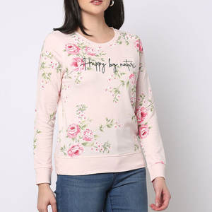 Sudadera lisa con cuello redondo para mujer Sudadera con logotipo personalizado para mujer Color sólido de alta calidad para mujer - Product Image 1