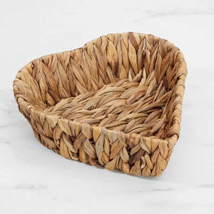 Panier Cadeau Multifonctionnel en Jacinthe d'Eau Naturelle Fait Main, Forme Ronde, Style Américain, Écologique, 60x40x30cm, Emballage en Gros - Product Image 6