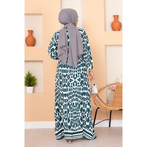 Patrón de cebra Viscosa Hijab Vestido Gasolina - Product Image 2