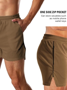 Pantalones cortos deportivos de gimnasio para hombre, novedad de verano 2025, para correr al aire libre, Fitness, transpirables, de doble capa, para hombre - Product Image 4