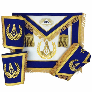 Ensemble de Regalia Maçonnique Ethnique Premium pour Maître de Loge Bleue, Vente en Gros, Logo Personnalisé, Cathédrale, Quatre Saisons - Product Image 1
