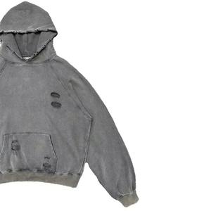 Sweat-shirt unisexe à capuche en molleton français vintage délavé à l'acide, fabricants de sweats à capuche 420, sweats à capuche avec logo personnalisé, 100% coton - Product Image 2