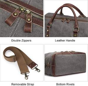 Extra Large Men Business Fashion <b>Waxed</b> Travel Bag High Quality <b>Canvas</b> Travel Duffel Bag Large Capacity Travel Gym Bag Carry - Product Image 4