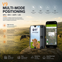 Guptomes V9 10000mah Traceur GPS Portable Polyvalent avec 4 Aimants Puissants, Conception Compacte, Système de Suivi de Position du Bétail USA