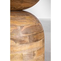 Table à manger ronde en bois de manguier Macbet 140cm Design contemporain pour hôtel ou appartement