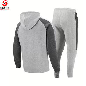 Precios al por Mayor, Nuevo Diseño, Conjuntos Deportivos con Capucha para Hombre, Modernos, Lisos, 100% Algodón, Transpirables, Corte Regular, Ropa Deportiva de Felpa - Product Image 2