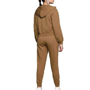 Sudaderas con capucha y pantalones de chándal para mujer con diseño de logotipo personalizado, ropa de entrenamiento para gimnasio, chándales con capucha para mujer - Product Image 3