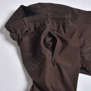 Pantalones holgados de esquí para la nieve para hombre, pantalones de cintura elástica, pantalones informales de lino fino de Color sólido para hombre, pantalones holgados de Hip Hop de calle alta - Product Image 5