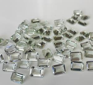 Natural Green Amethyst Octagon Cut 6x8mm Faceted - Loose Green Amethyst Top Quality - Product Image 6