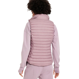 Chaleco acolchado de nailon relleno de algodón con cierre de cremallera cálido de Invierno para mujer sin mangas de talla grande ajuste personalizado OEM - Product Image 5