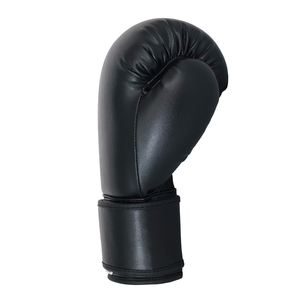 Gants de boxe en cuir blanc avec bande noire, gants d'entraînement à doigts entiers, fermeture Velcro pour adultes - Product Image 5