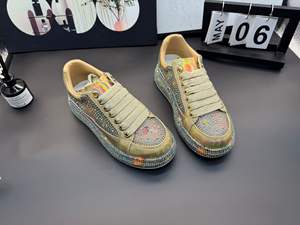 2024, zapatillas gruesas de alta calidad para mujer, moda informal, estilos para caminar, forro de cuero genuino, tela con cierre de cordones, parte superior - Product Image 3