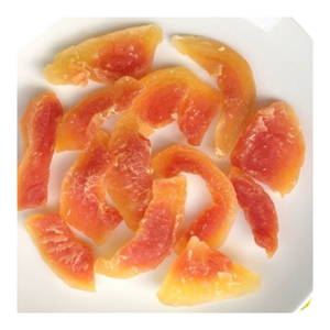 Papaya seca suave, virutas de fruta roja de Vietnam, Color Natural, forma uniforme, textura húmeda, consistencia masticable, rebanada Tropical Baja en Azúcar - Product Image 1